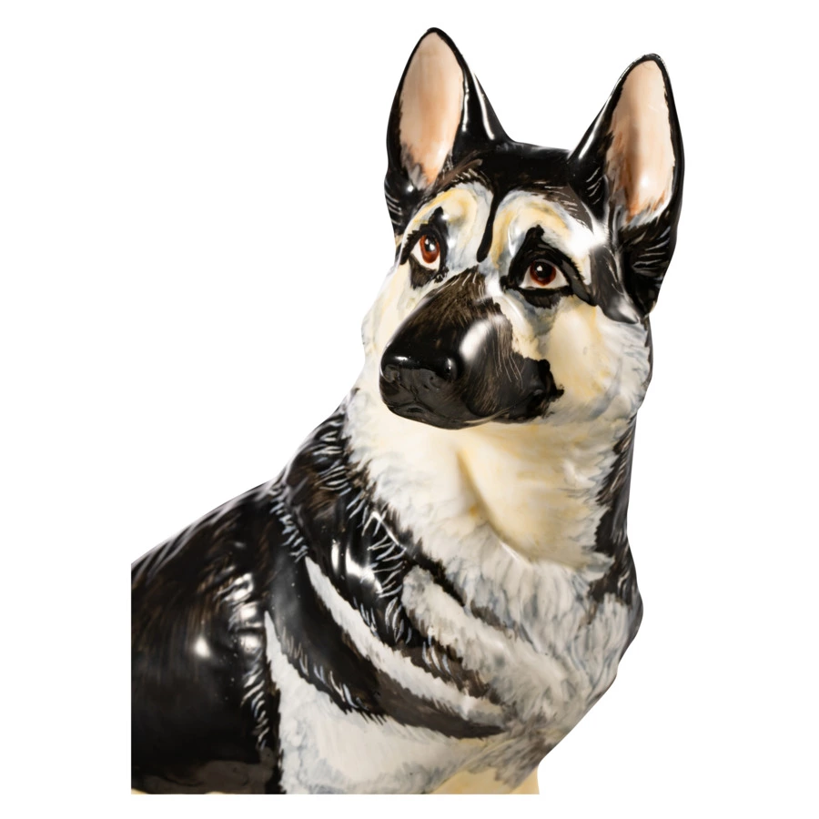 Скульптура Терра Керамос Овчарка 23х25 см, фарфор, надглазурная роспись