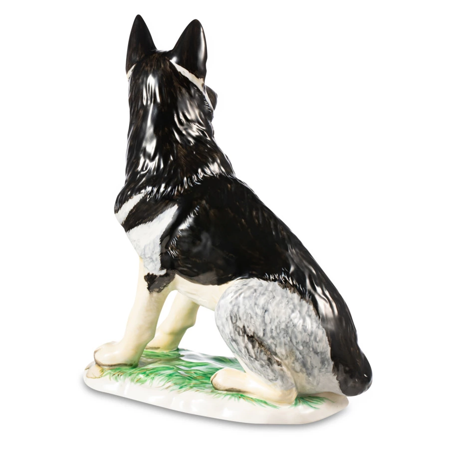 Скульптура Терра Керамос Овчарка 23х25 см, фарфор, надглазурная роспись