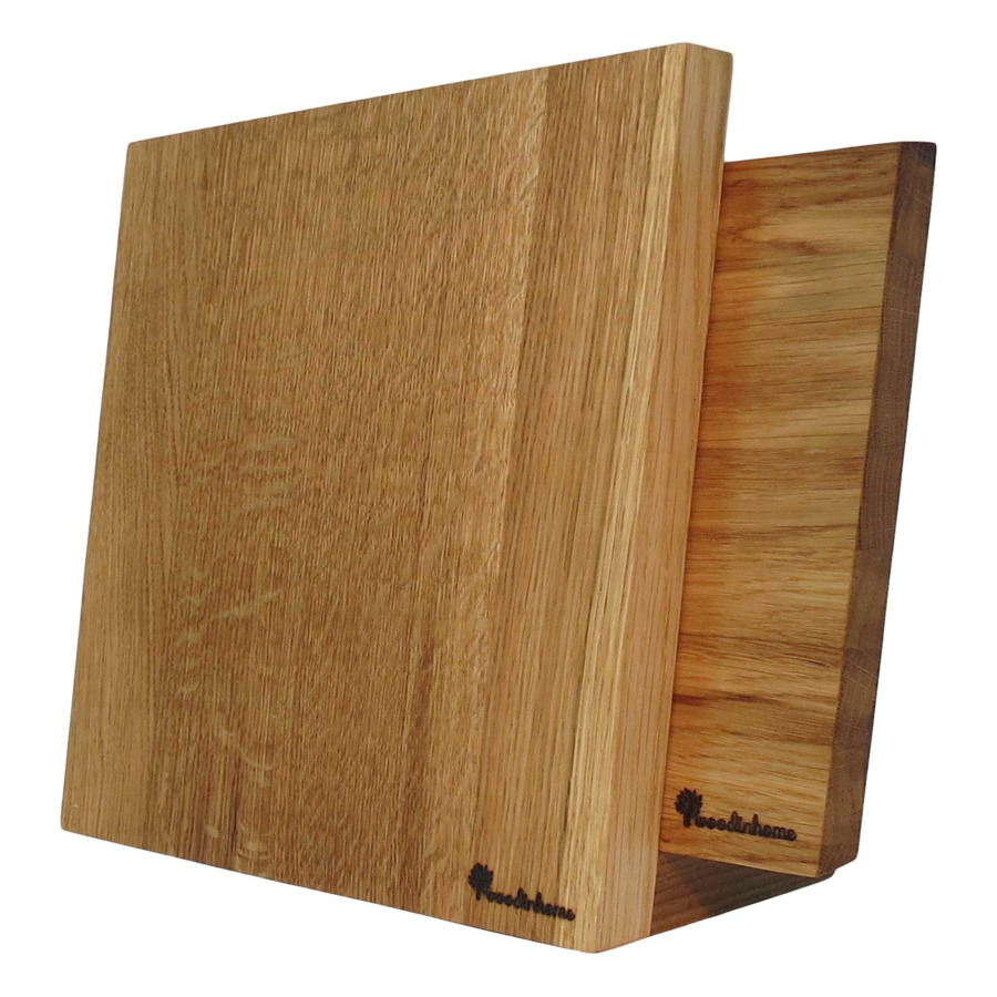 Подставка-блок магнитная для 5 кухонных ножей Woodinhome 26х25см, светлый дуб подставка для кухонных принадлежностей комбинированная woodinhome 25х25х14см натуральный дуб
