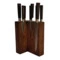 Подставка магнитная для 8 кухонных ножей Woodinhome 24х12,5см, темный дуб