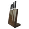 Подставка-блок магнитная для 4 кухонных ножей Woodinhome  26х20см, темный дуб
