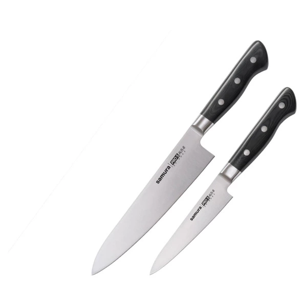 Набор кухонных ножей Samura Pro-S, 2 шт, сталь нержавеющая