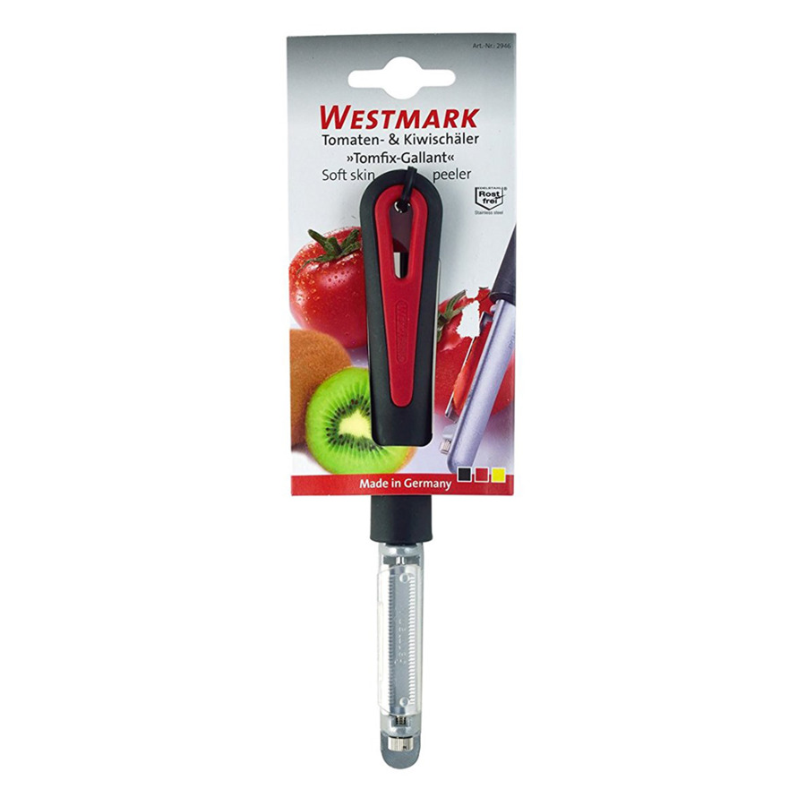 Нож для чистки томатов и киви с плавающим лезвием Westmark Gallant 18,5см, черно-красный, сталь