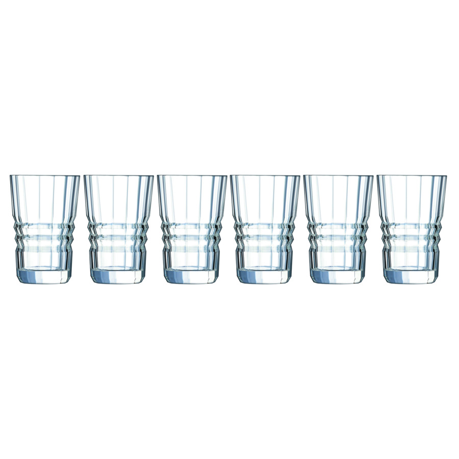 Набор стаканов для воды Cristal D'arques Architecte 360 мл, 6 шт,стекло набор стаканов cristal d arques macassar gold 360 мл