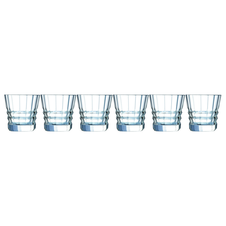 Набор стаканов низких Cristal D'Arques Architecte 320 мл, 6 шт, стекло набор стаканов низких лабиринт 250 мл 6 шт