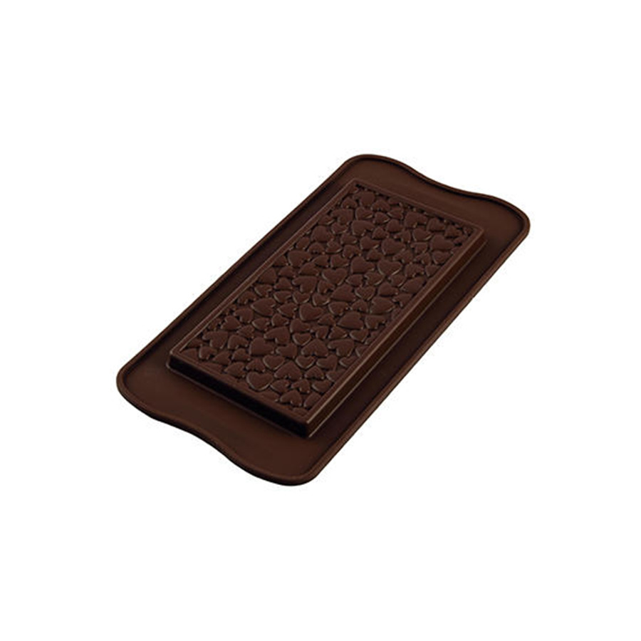 Форма для шоколадной плитки Silikomart Любовь 15,5х7,6см (шоколадная)