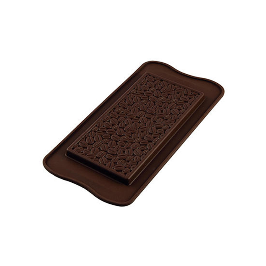 Форма для шоколадной плитки Silikomart Кофе 15,5х7,6см (шоколадная)