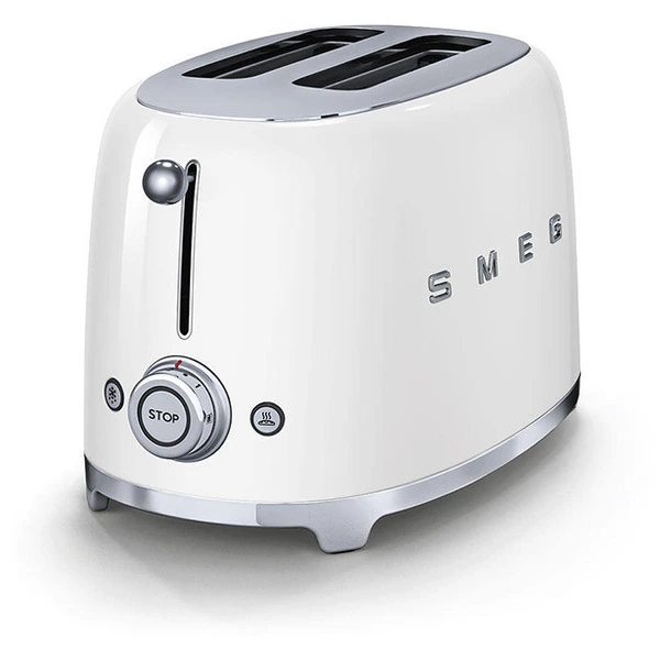 Тостер на 2 ломтика SMEG TSF01WHEU, 950 Вт, белый