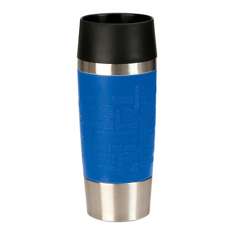 Термокружка 360мл Трэвэл маг (синяя) с силиконовым держателем термокружка roadlike mug 350 мл синий