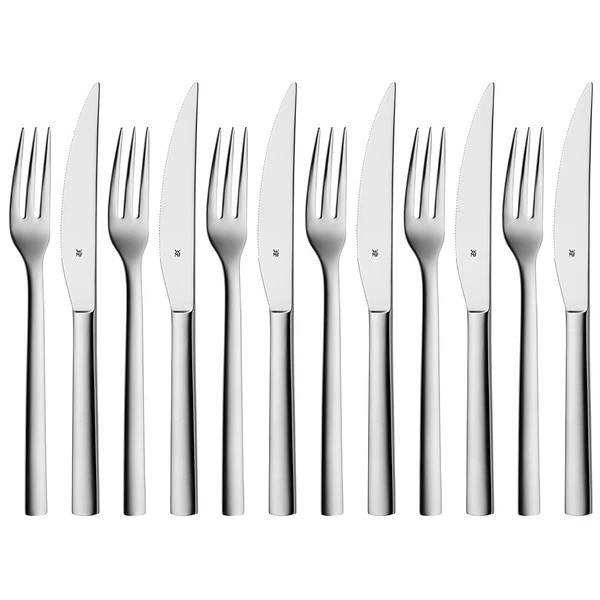 Набор для стейка WMF Nuova на 6 персон 12 предметов, сталь нержавеющая, п/к