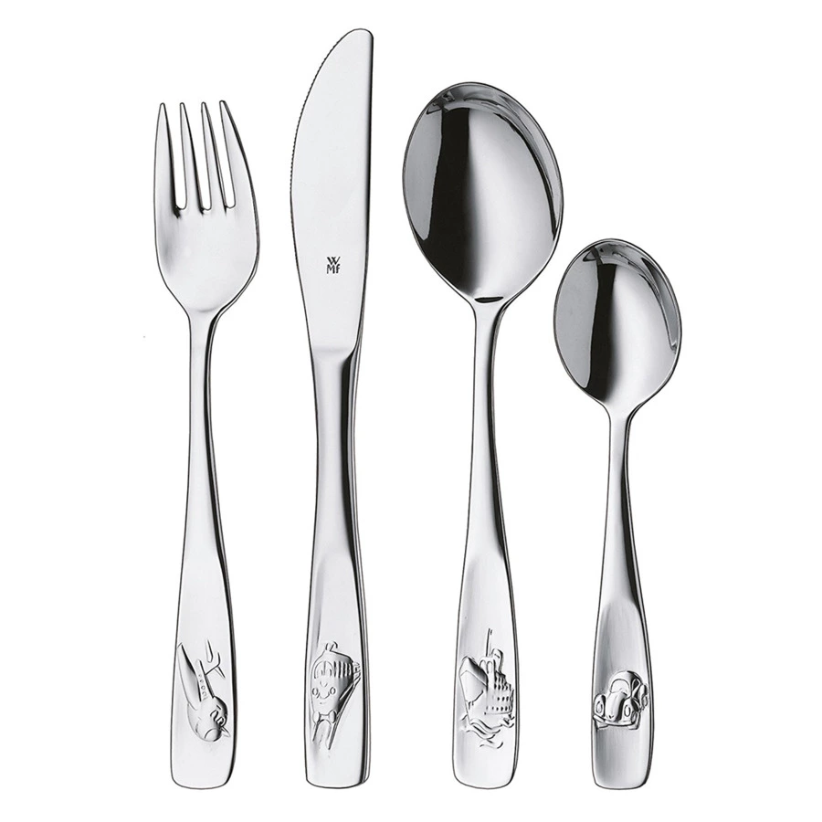Набор детских столовых приборов WMF Lustige Reise, 4 предмета, сталь нержавеющая, п/у