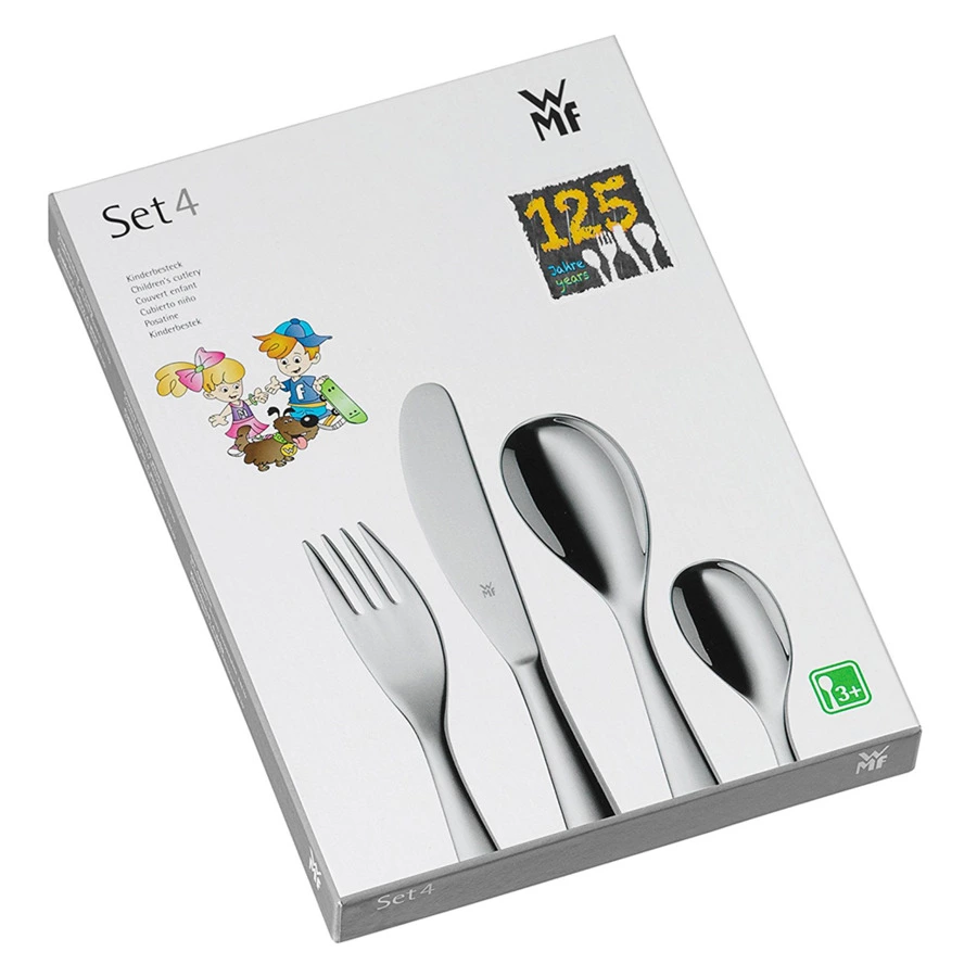 Набор детских столовых приборов WMF Lustige Reise, 4 предмета, сталь нержавеющая, п/у