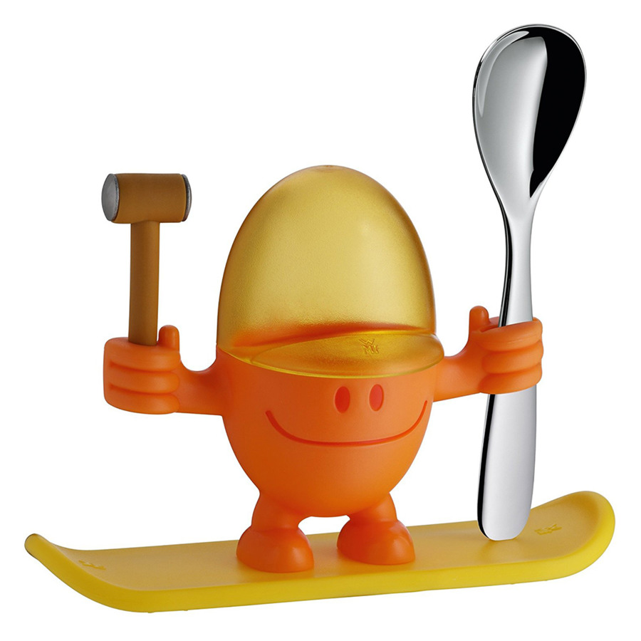 Подставка для яйца с ложкой WMF Mc Egg, оранжевый, сталь нержавеющая, п/у