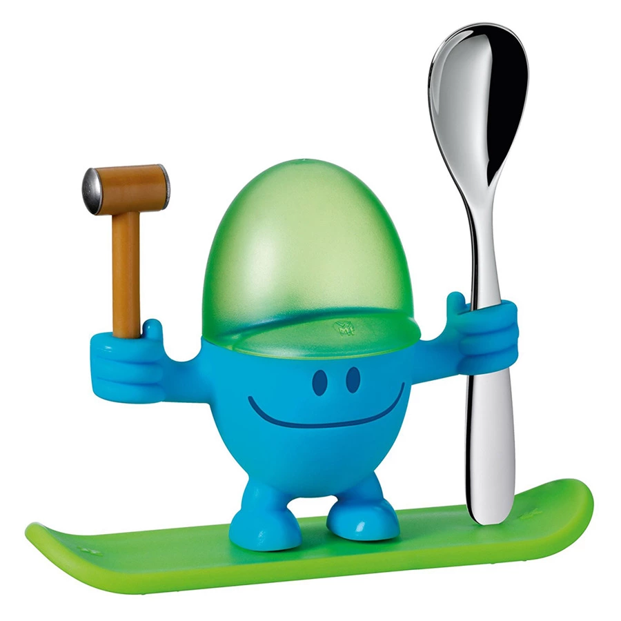 Подставка для яйца с ложкой WMF Mc Egg, голубой, сталь нержавеющая, п/у