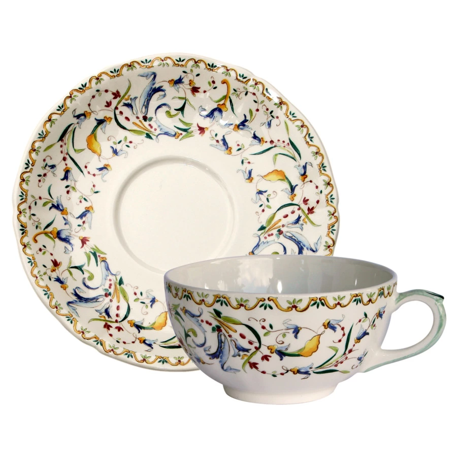 Набор чашек чайных Gien с блюдцами Тоскана 130мл, 2 шт, фаянс