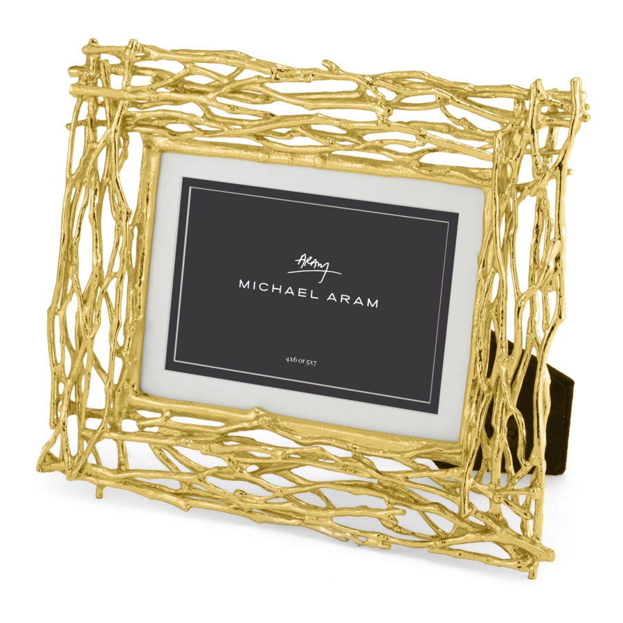 Рамка для фото Michael Aram Золотые ветви 10x15 см, золотистая