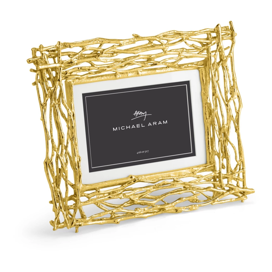 Рамка для фото Michael Aram Золотые ветви 10x15 см, золотистая