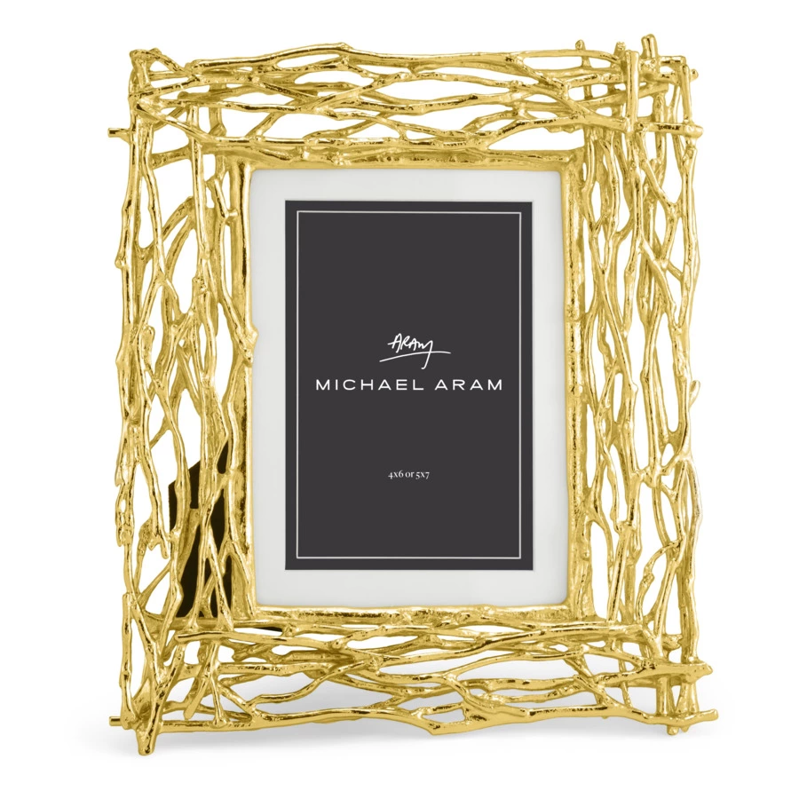 Рамка для фото Michael Aram Золотые ветви 10x15 см, золотистая