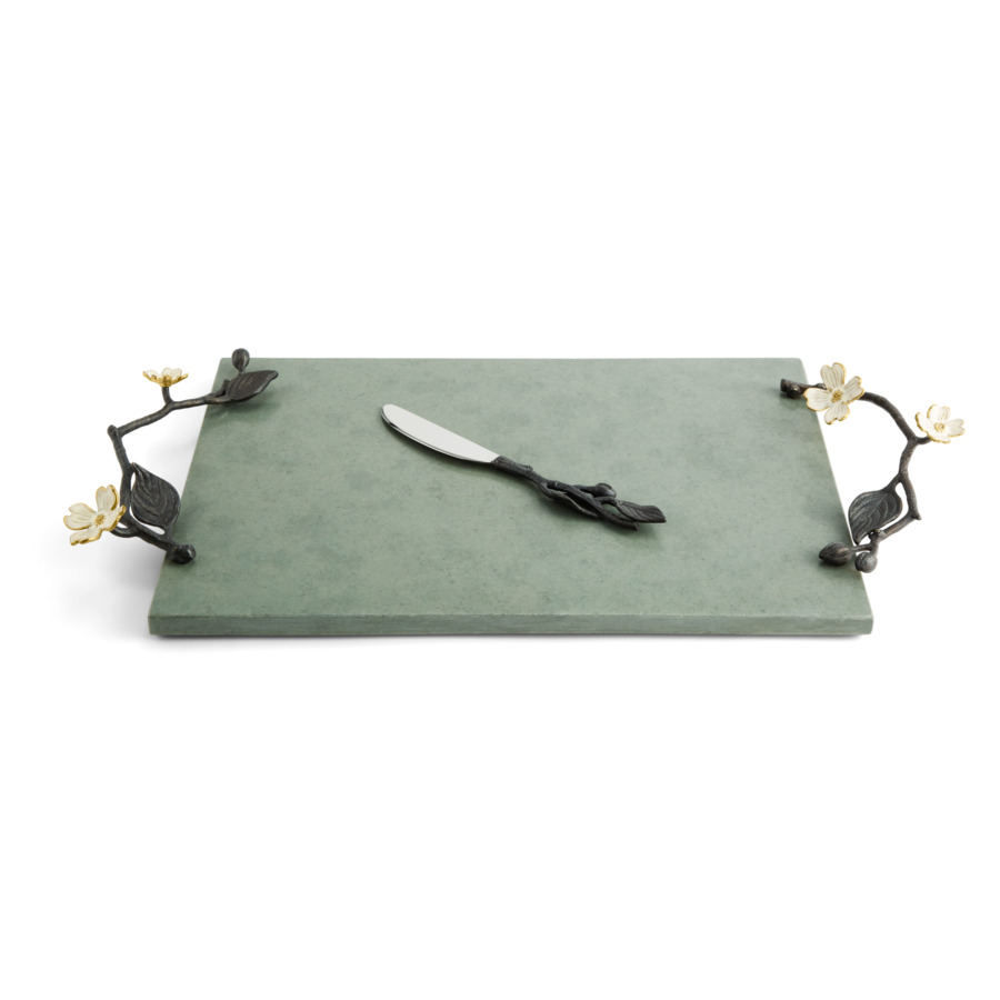 Доска для сыра с ножом Michael Aram Цветок кизила 50 см, камень