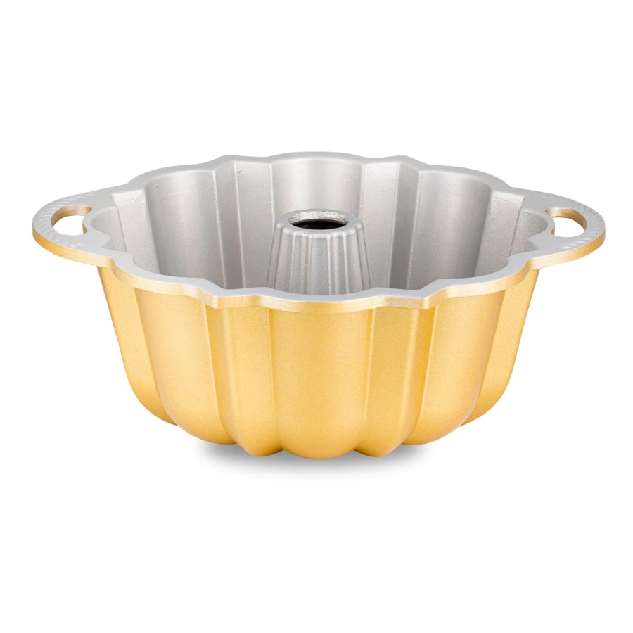 Форма для выпечки 3D Nordic Ware Праздничный пирог 1,4 л, литой алюминий, золотая