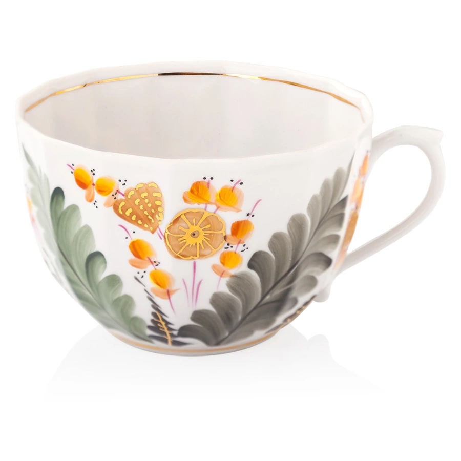 Сервиз чайный Франц Гарднер в Вербилках Горюн-трава на 6 персон 15 предметов, фарфор твердый