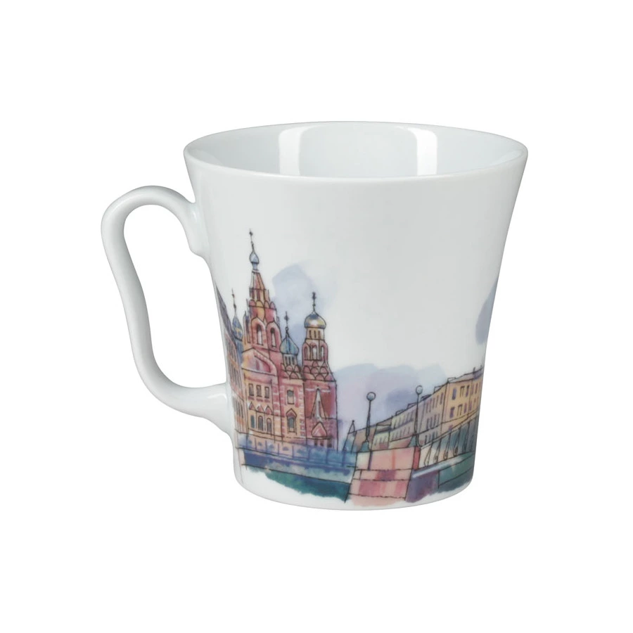 Кружка ИФЗ Малоконюшенный мост Ленинградский 2, фарфор твердый