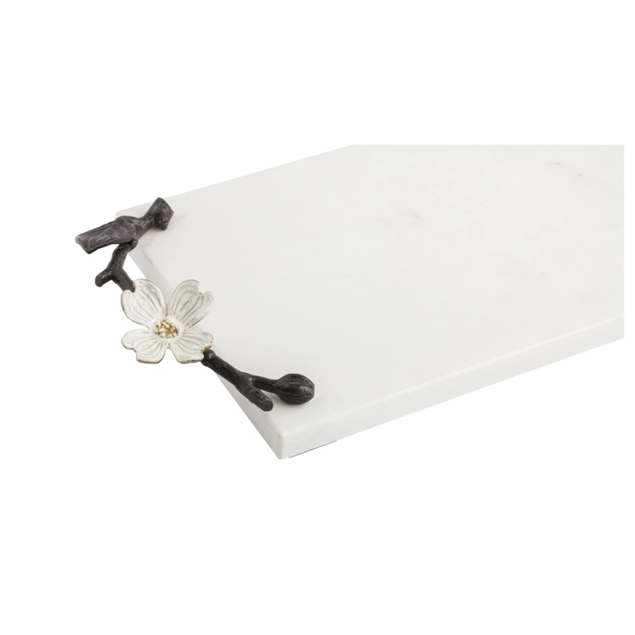 Доска для сыра с ножом Michael Aram Цветок кизила 47х15 см, мрамор