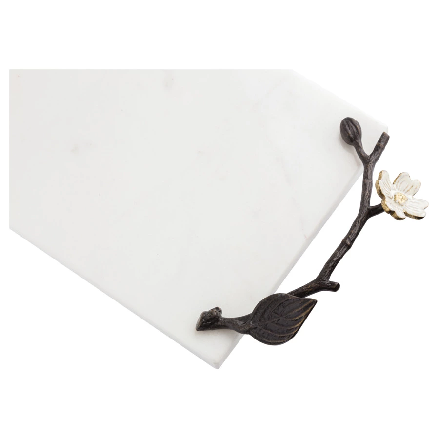 Доска для сыра с ножом Michael Aram Цветок кизила 47х15 см, мрамор