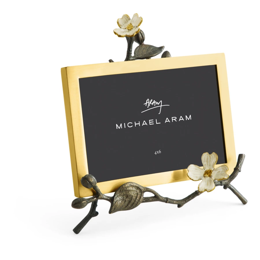 Рамка для фото на подставке Michael Aram Цветок кизила 10х15 см, латунь