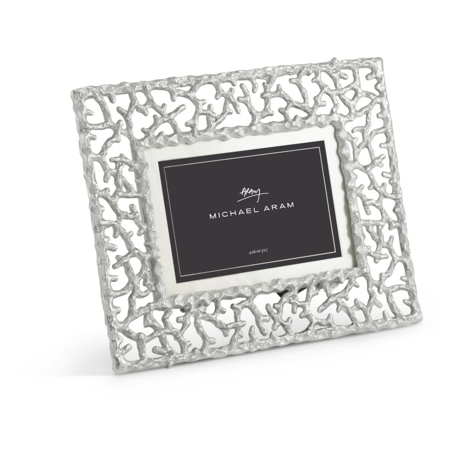 Рамка для фото Michael Aram Коралловый риф 10х15 см, сталь нержавеющая, серебристая