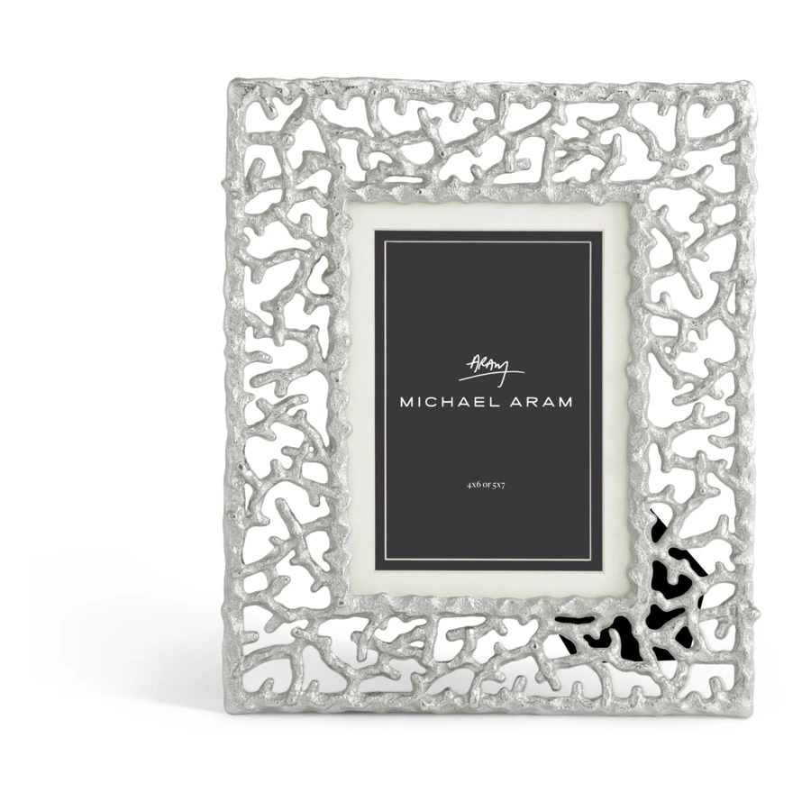 Рамка для фото Michael Aram Коралловый риф 10х15 см, сталь нержавеющая, серебристая