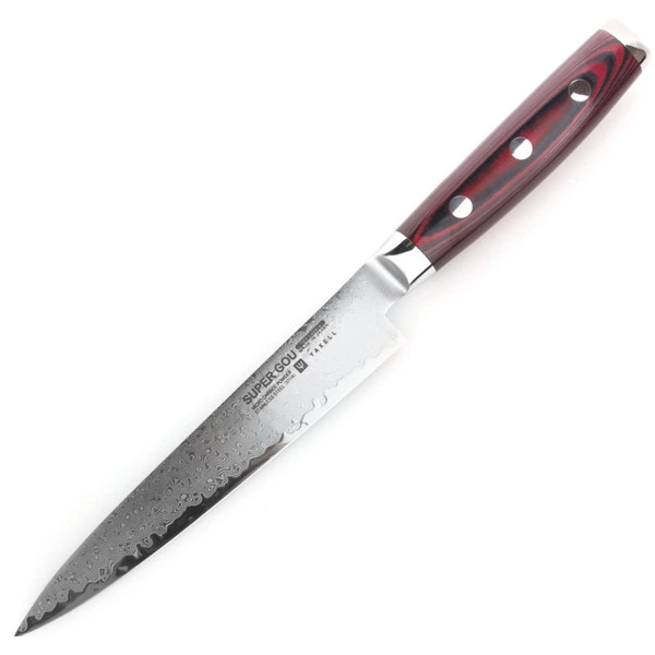 Нож для тонкой нарезки Yaxell GOU 161 15см, 161 слой, дамасская сталь