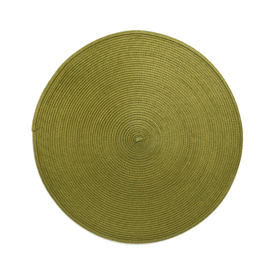 Салфетка подстановочная круглая Harman Улитка 38 см, оливковая