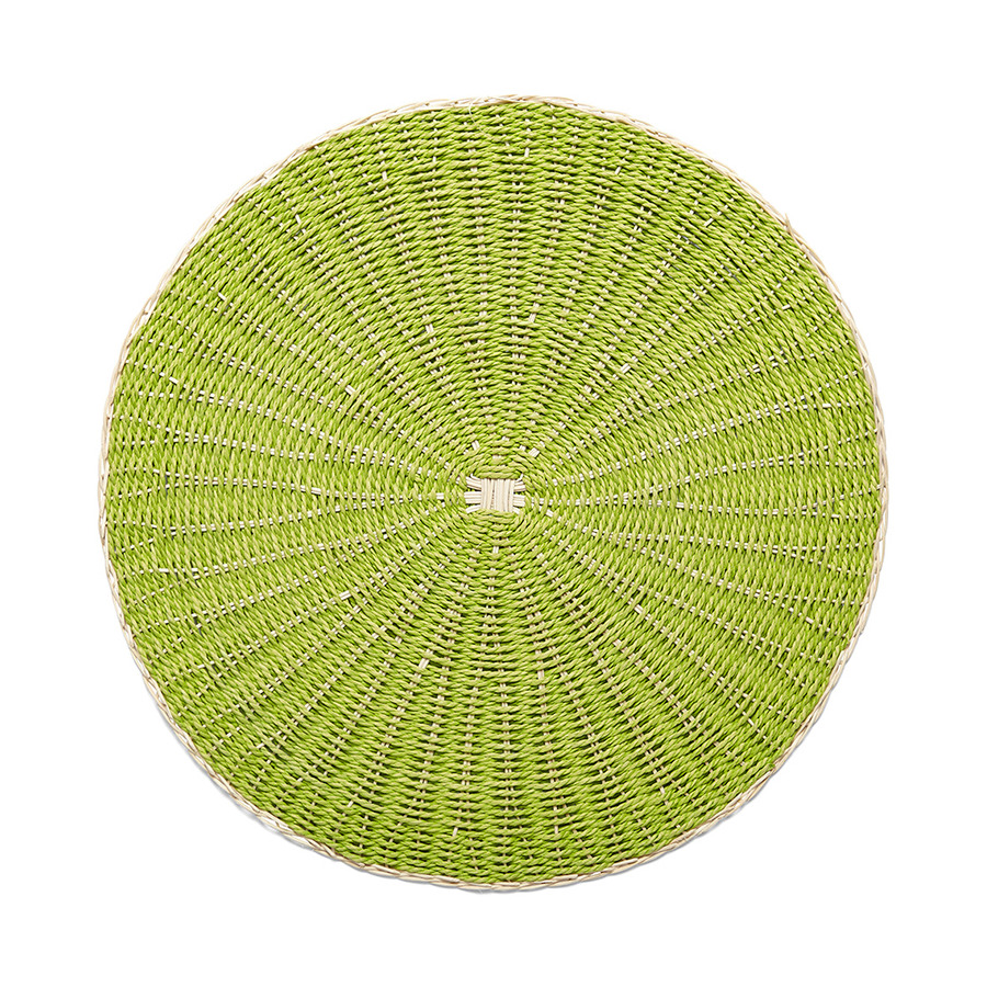 Салфетка подстановочная круглая Harman Пальмовый лист 38 см, зеленый салфетка harman подстановочная овальная 33х46 см рубчик зеленый