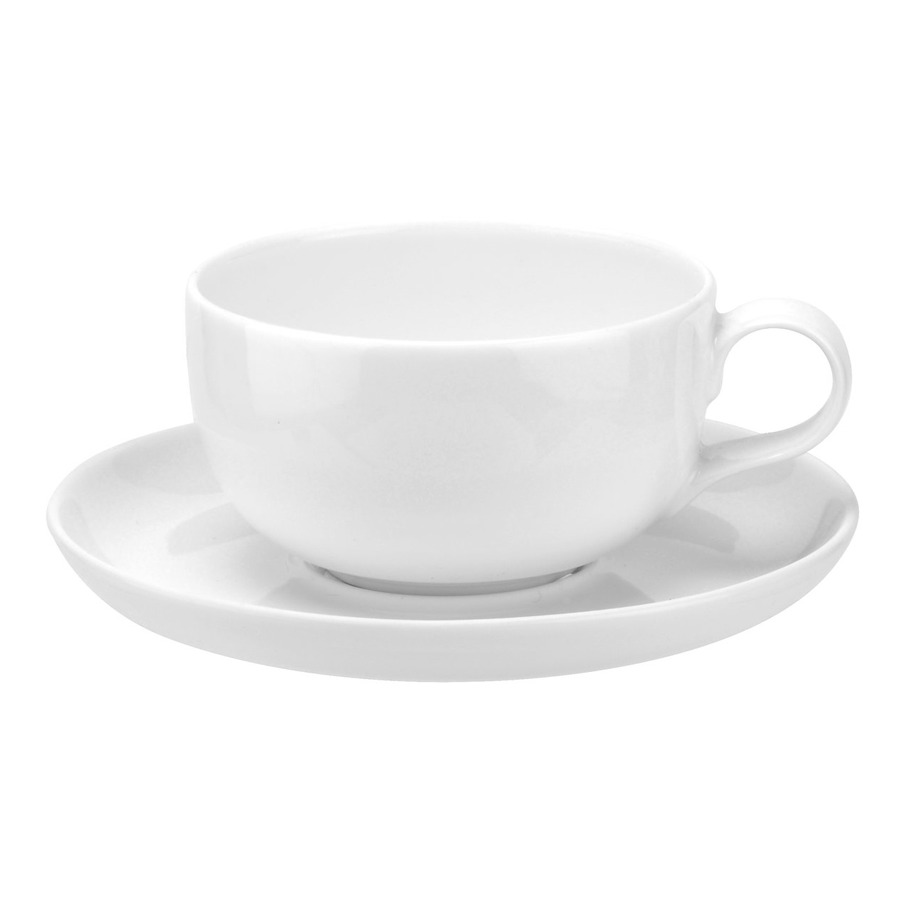 чашка чайная с блюдцем лапчатка 280 мл prt bg04557 27 portmeirion Чашка чайная с блюдцем Portmeirion Выбор Портмейрион 250 мл, белая