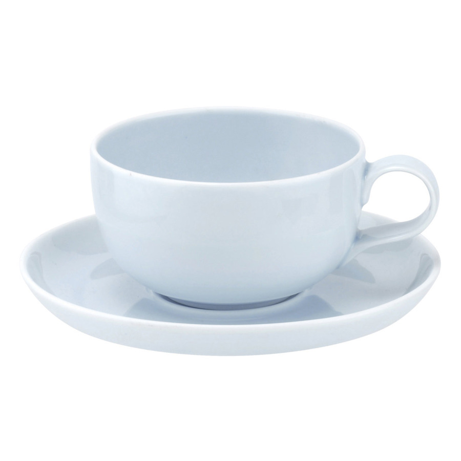 чашка чайная с блюдцем лапчатка 280 мл prt bg04557 27 portmeirion Чашка чайная с блюдцем Portmeirion Выбор Портмейрион 250 мл, голубая