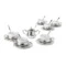 Набор чайный CHINELLI Stradivari на 6 персон с отделкой под серебро, п/к
