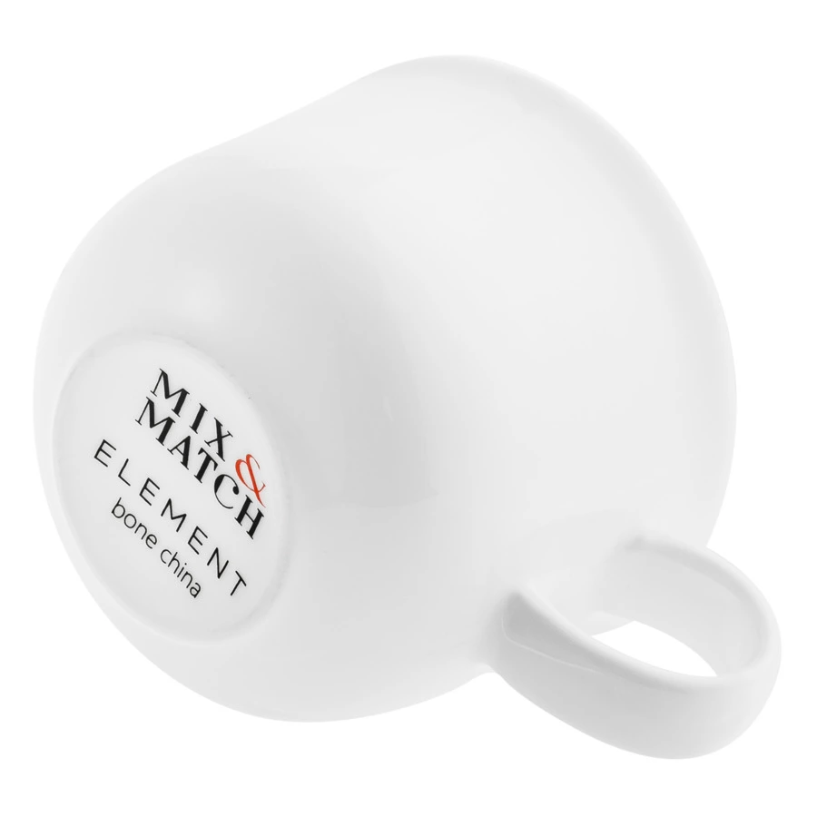 Чашка кофейная с блюдцем Mix&Match Элемент 100 мл, фарфор костяной