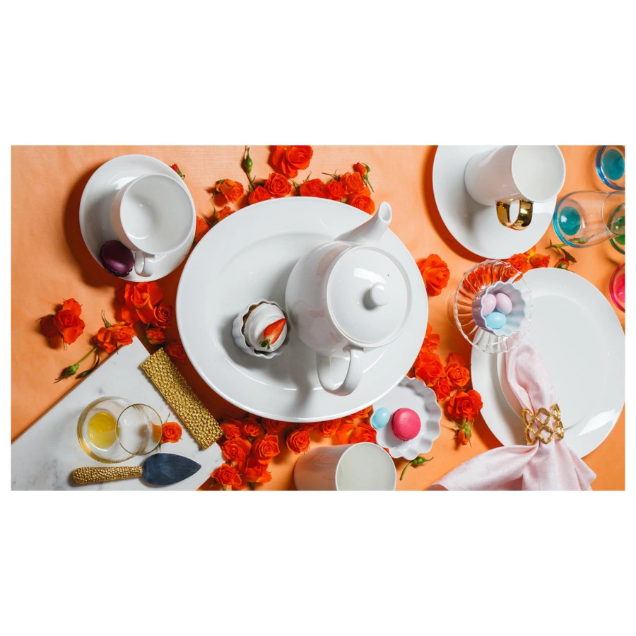 Чашка кофейная с блюдцем Mix&Match Элемент 100 мл, фарфор костяной