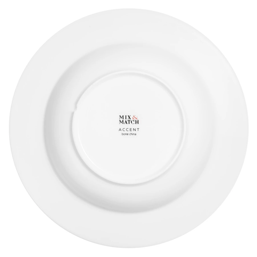 Тарелка суповая Mix&Match Акцент 24 см, фарфор костяной