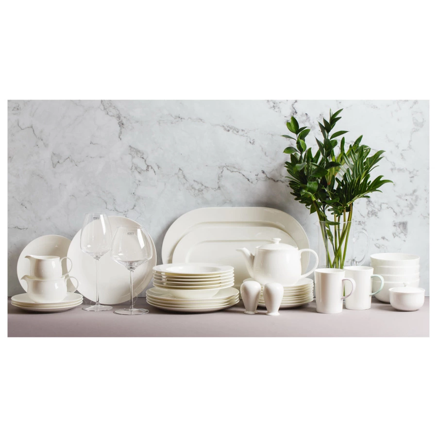 Тарелка суповая Mix&Match Акцент 24 см, фарфор костяной