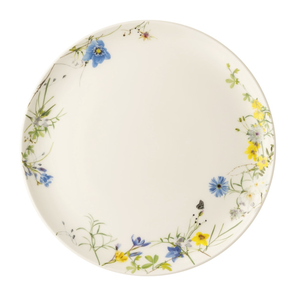Тарелка закусочная Rosenthal Альпийские цветы 21 см, фарфор костяной