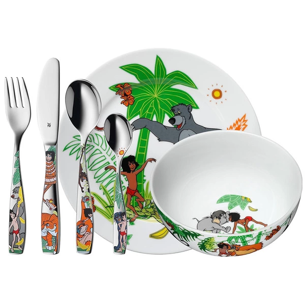 Набор детской посуды WMF Маугли, 6 предметов, сталь нержавеющая, п/к