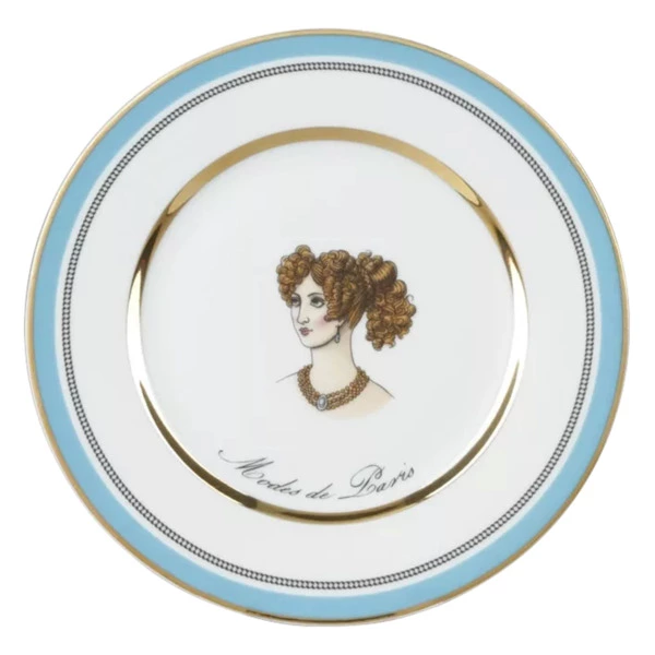 Тарелка десертная ИФЗ Modes de Paris Европейская-2,18 см, фарфор твердый, голубой, п/к