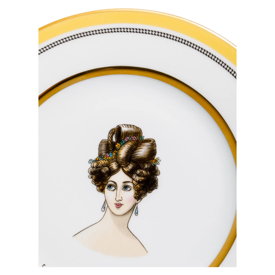 Тарелка десертная ИФЗ Modes de Paris Европейская-2,18 см, фарфор, желтый, п/к твердый