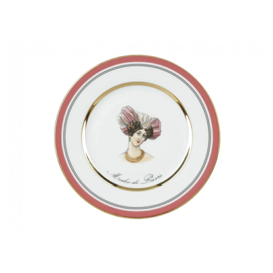 Тарелка десертная ИФЗ Modes de Paris Европейская-2,18 см, фарфор, терракотовый, п/к твердый