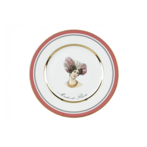 Тарелка десертная ИФЗ Modes de Paris Европейская-2,18 см, фарфор, терракотовый, п/к твердый
