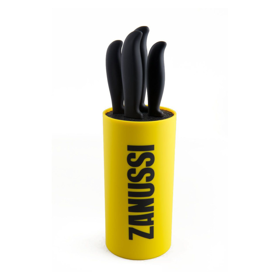 Подставка для ножей Zanussi Parma с антискользящим покрытием, пластик, желтый