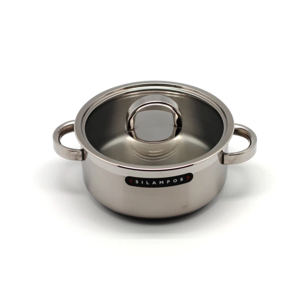 Кастрюля со стеклянной крышкой Silampos Атлантико 2 л, 18 см, сталь нержавеющая