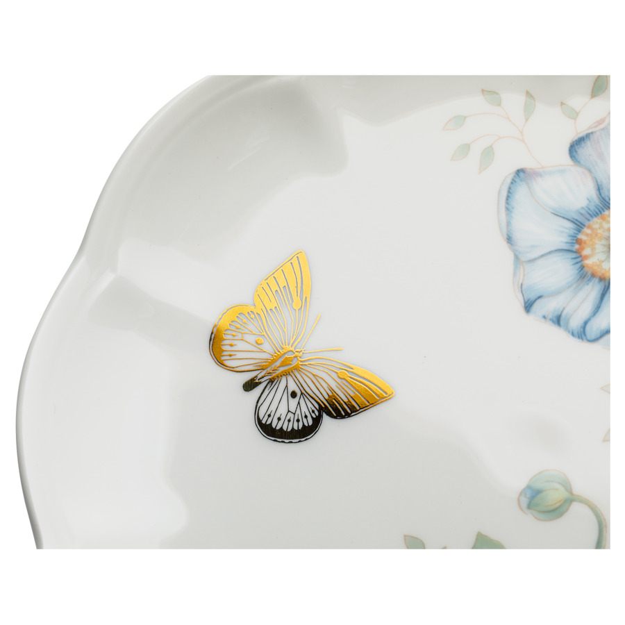 Тарелка акцентная Lenox Бабочки на лугу 23 см, золото, фарфор